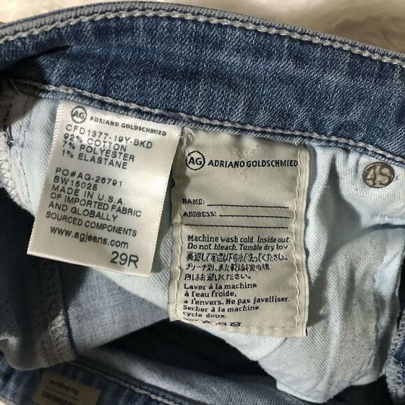 ADRIANO GOLDSHMIED THE STEVIE‎ ANKLE JEANS SZ 29R - Picture 4 of 8
